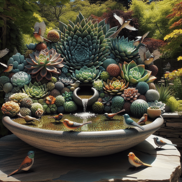 Crafting a Succulent Bird Bath