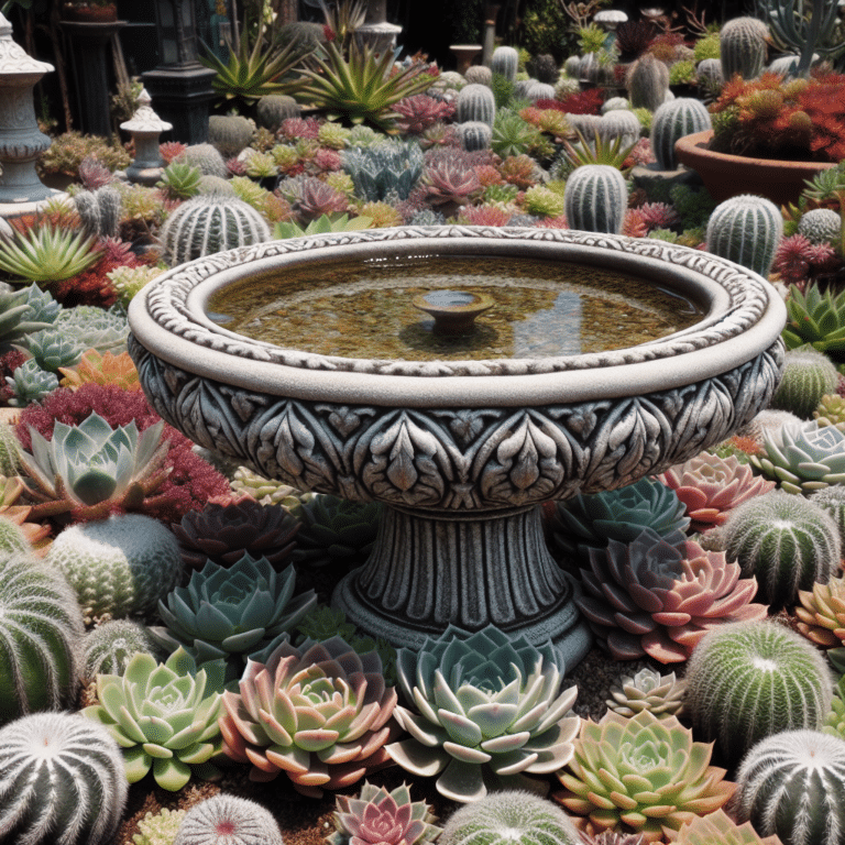 Crafting a Succulent Bird Bath