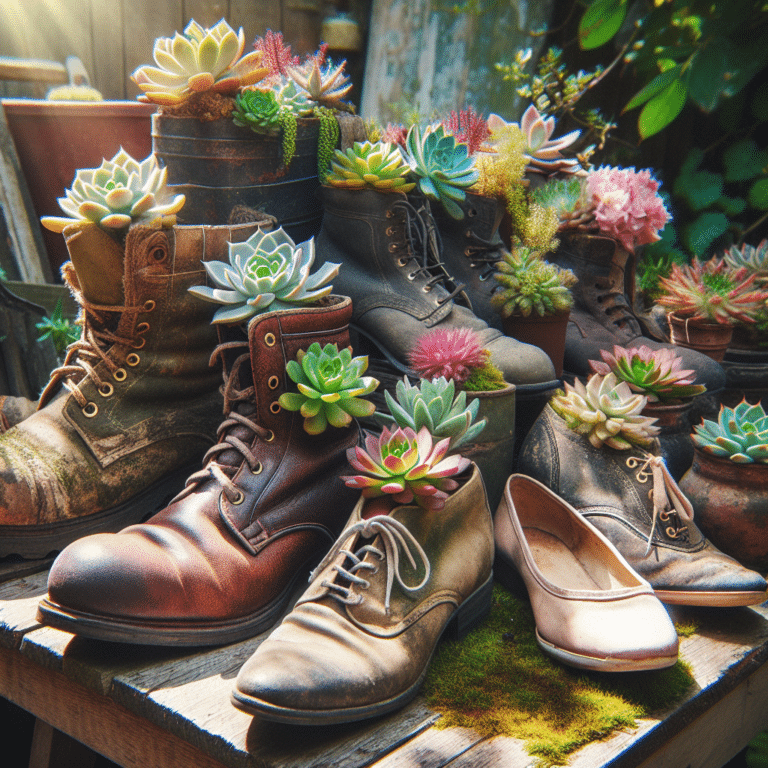 Repurposing Old Shoes Into Succulent Planters