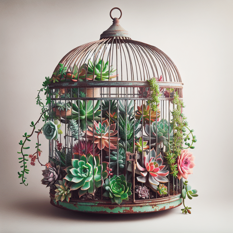 Turn Old Birdcages into Beautiful Succulent Displays