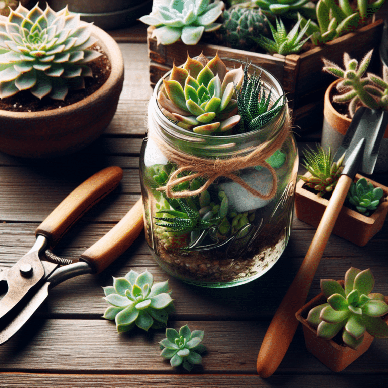DIY Succulent Mason Jar Gifts