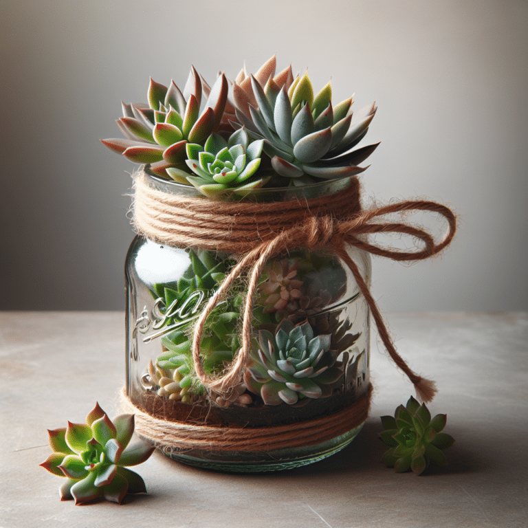 DIY Succulent Mason Jar Gifts