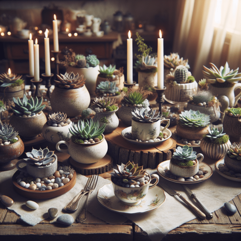 Stylish and Simple DIY Succulent Centerpieces