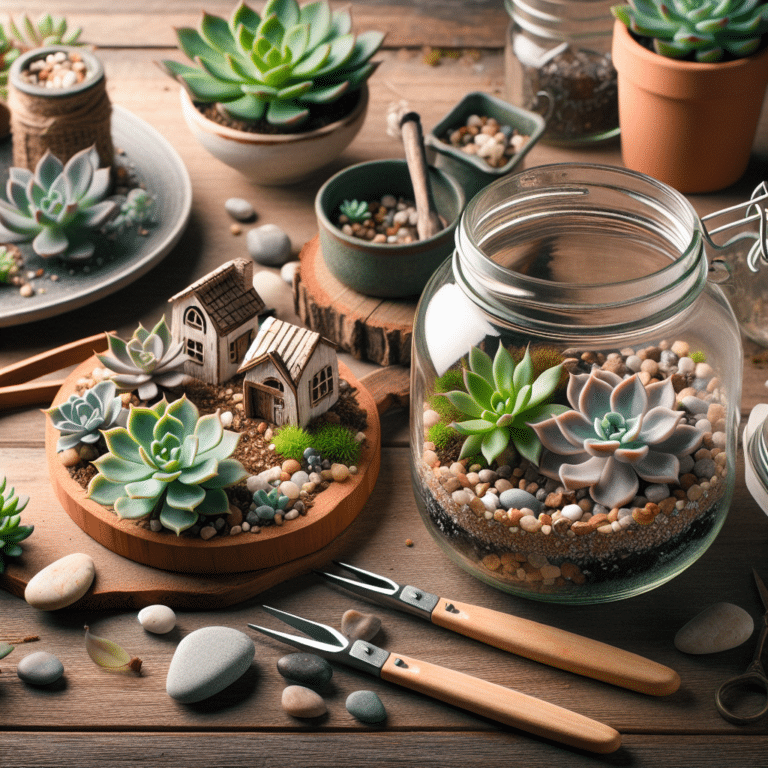 Creating a Rustic Mason Jar Terrarium with Succulents