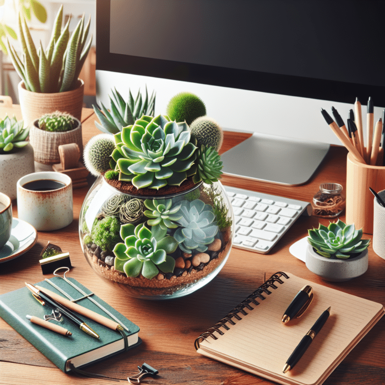Add Greenery to Your Work Desk With a DIY Succulent Terrarium